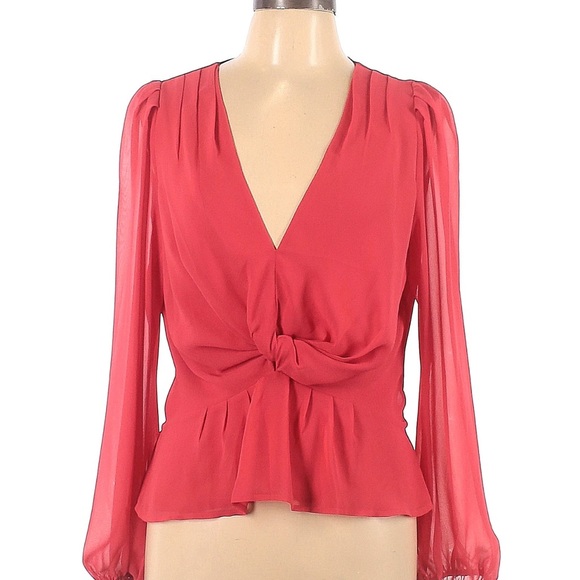 Express Tops - Express Flowy Blouse Red Women’s Size Large NWT